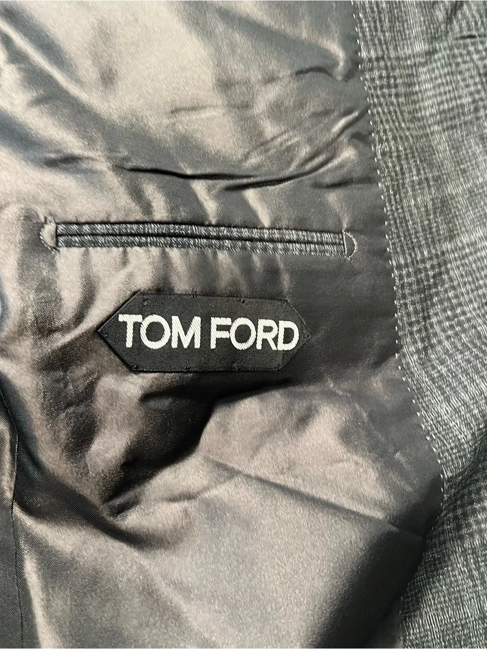 Tom Ford Grey Plaid Wool Blazer 40R Mens Suit Jacket Windsor Peak Lapel Italy